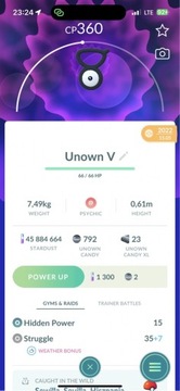 Pokemon GO - Unown V (wymiana)