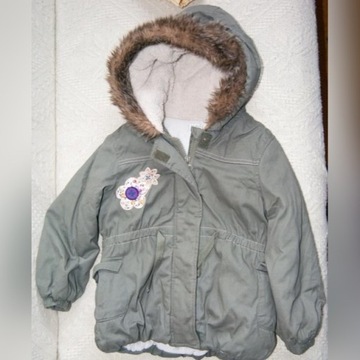 Gruba, zimowa kurtka dla dziewczynki F&F 4-5lat