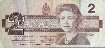 Kanada 2 dolary 1986r Ładny!