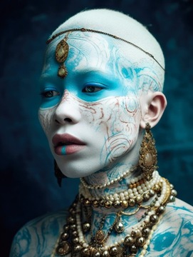 Grafika autorska-albino voodoo girl