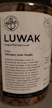 NAJDROŻSZA KAWA ŚWIATA-KOPI LUWAK-250GR-INDONEZJA