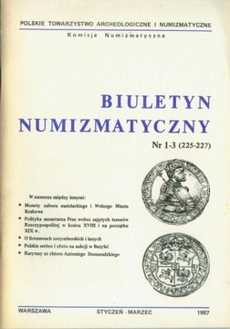 BIULETYN NUMIZMATYCZNY ROCZNIK 1987 .
