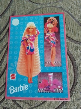 Barbie naklejka pocztówka retro vintage 