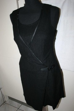 sukienka mała czarna na zimę 38 Promod M wełn+etui