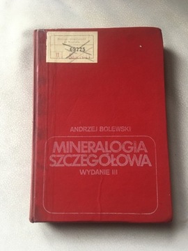 Mineralogia szczegółowa Bolewski wydanie 3 III