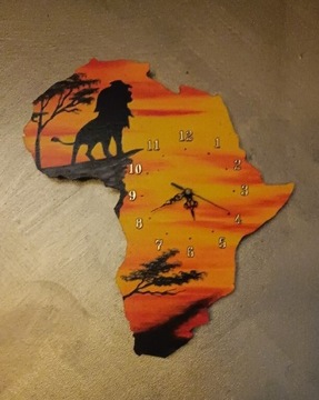 Zegar ścienny Afryka , sawanna , safari