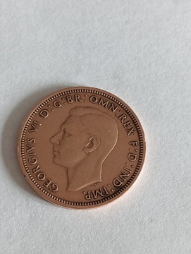 Wielka Brytania half penny 1941