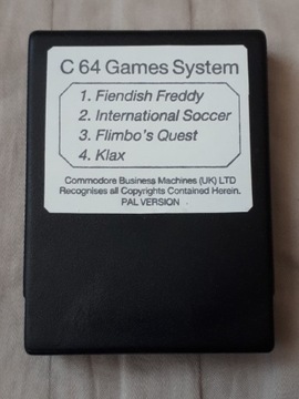 Cartridge FLIMBO'S QUEST Klax Soccer Commodore 64