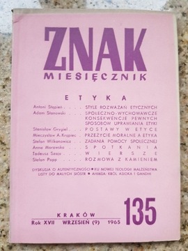 Znak miesięcznik nr 135 Etyka