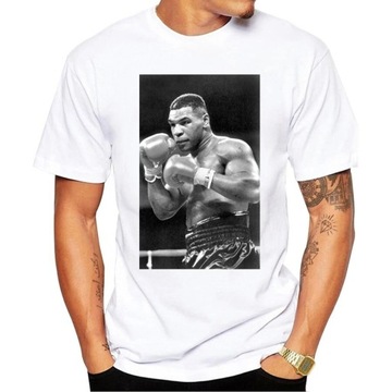 Koszulka M Mike Tyson boks tshirt biała boxing