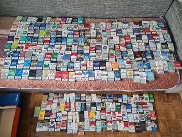 Kolekcjonerskie puste paczki po papierosach 270szt