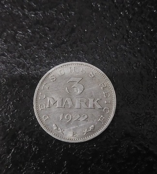 3 Mark 1922 E Bardzo Dobry Stan