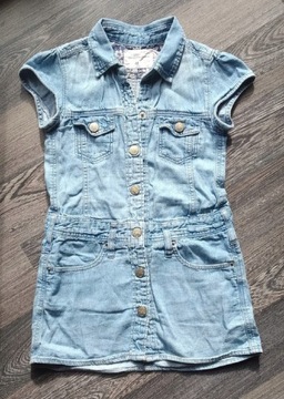 H&M Śliczna jeansowa sukienka, r. 104, super