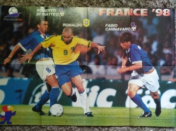 PLAKAT - SPIS FRANCJA 98 + RONALDO - stan DB