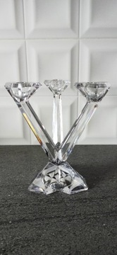 Świecznik szklany trójramienny Villeroy & Boch