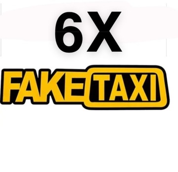 Zestaw 6x Naklejka FAKE TAXI