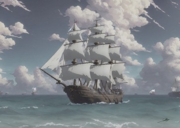Obraz "Okręt na morzu"