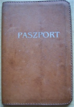Stara skórzana okładka na paszport