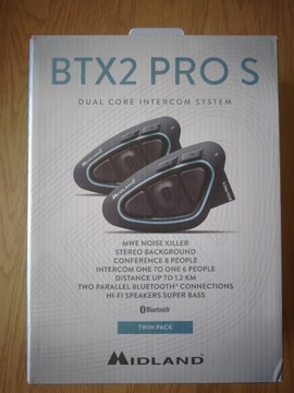 2x Interkom Midland BTX2 PRO S twin pack zestaw