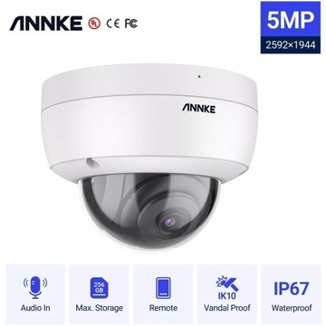 Kamera kopułkowa IP Annke C500 5 Mpx 2K Poe ONVIF 