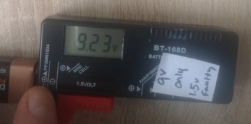 miernik baterii tester ! 9V tylko! cyfrowy LCD