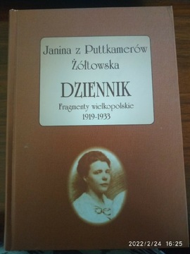 Janina z Puttkamerów Żółtowska DZIENNIK 1919 1933