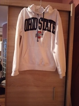 Bluza damska biala z kapturem Ohio State roz  Xl