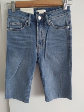 H&M spodenki szorty jeansowe REGULAR WAIST XXS
