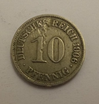 Niemcy 10 pfennig 1906