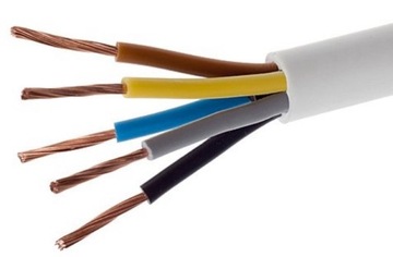 Kabel Okrągły elektryczny, giętki (linka) OWY Elektrokabel 5 x 1,0 12m
