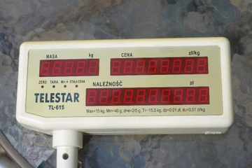 Wyświetacze LED  wagi telestar 615 z obudową.