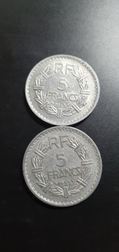 Francja 5 franków 1945