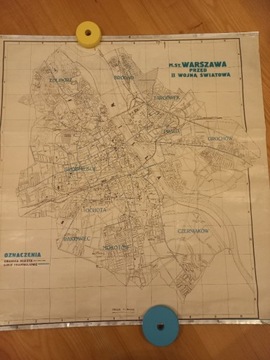 Mapa linie tramwajowe Warszawa przed II WŚ