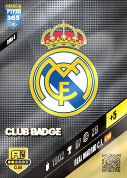 Real Madrid C.F. RMA 4 - Karta Panini Club Badge