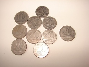 Zestaw monet 10 zł i 20 zł