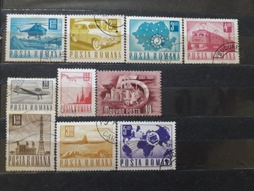 znaczki pocztowe Rumunia Węgry transport przemysł