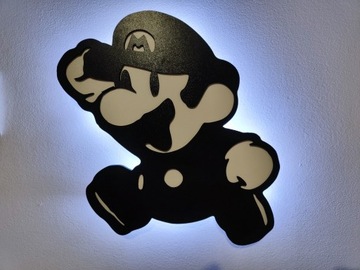Lampka LED dla dzieci Mario, na pilota