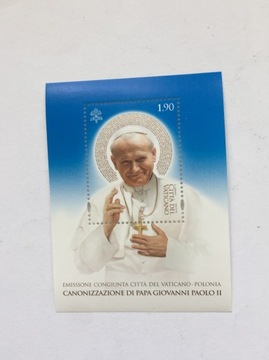 Bloczek z Kanonizacji Jana Pawła II 2014r-Watykan