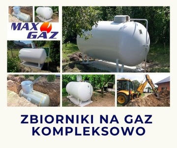 ZBIORNIK na gaz płynny 2700, 4850 montaż propan