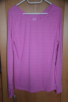Różowa sportowa bluzka Tschibo Essentials M paski