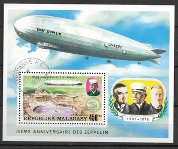 Madagaskar mi 11 Samoloty mi bl 11 Zeppelin