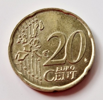 Rzadka moneta Włoska 20 centów euro 2002