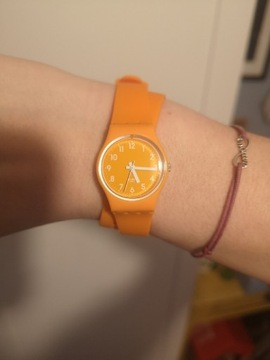 Zegarek swatch lady podwójny pomarańczowy 