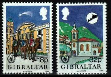 Boże Narodzenie. Gibraltar Mi 517-518**