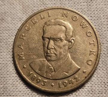 Moneta 20zl 1976M.Nowotko ze znakiem mennicy