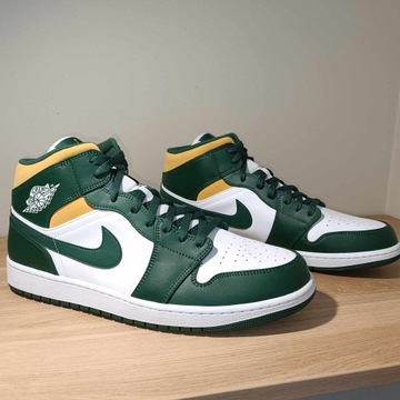 Air Jordan 1 Mid r.49,5(33cm)NobleGreenPollenWhite