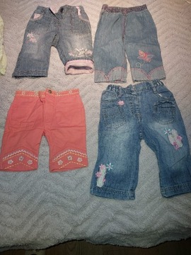 Spodnie bawelnianie i jeansy rozmiar 62-68