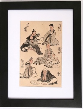 MANGA  - drzeworyt japoński XIX wiek HOKUSAI ?