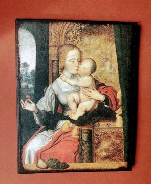 Ikona Madonna and Child kissing