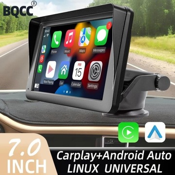 Wyswietlacz multimedialny BQCC Android auto Carplay 7cali kamera cofania